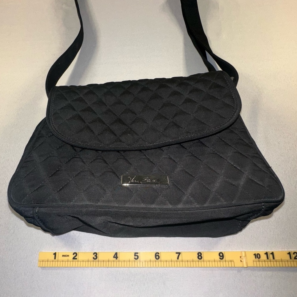 Vera Bradley Purse Crossbody Black Quilted - Picture 9 of 11